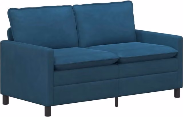 Divano | Divano da soggiorno | Sofa Blu 156 x 81 x 87,5 cm Velluto
