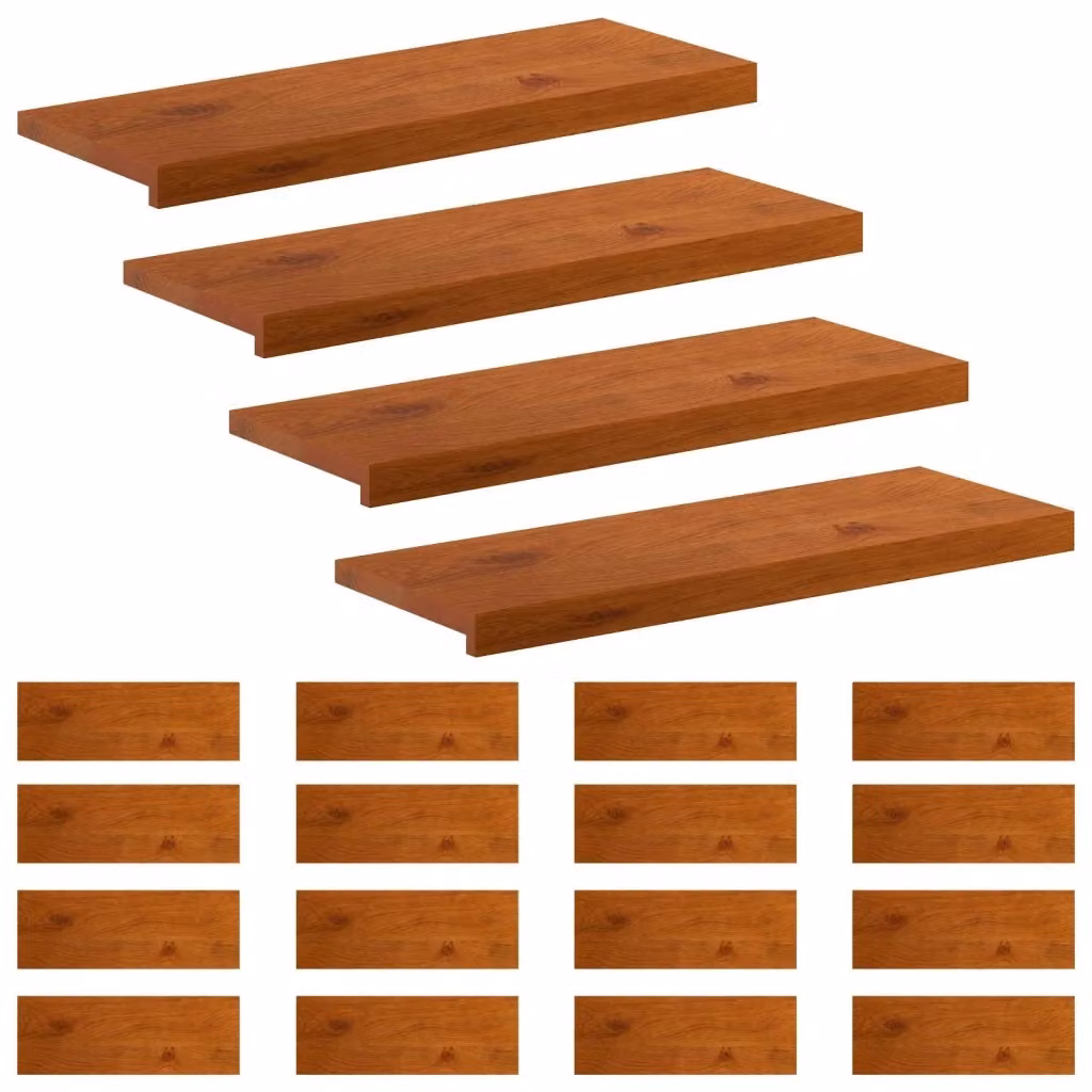Set di 20 gradini per scale vidaXL in legno effetto rovere marrone, L 80 x P 25 x H 2 cm – 2