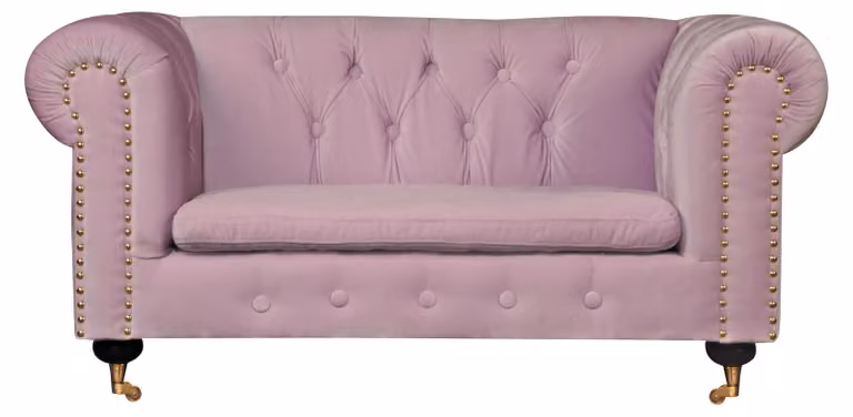 Pink Chesterfield Sofa Couch Polster Leder Couchen Polster Garnitur