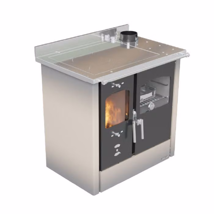 Stufa a legna Lincar modello Omega 9,33 KW - Cappuccino