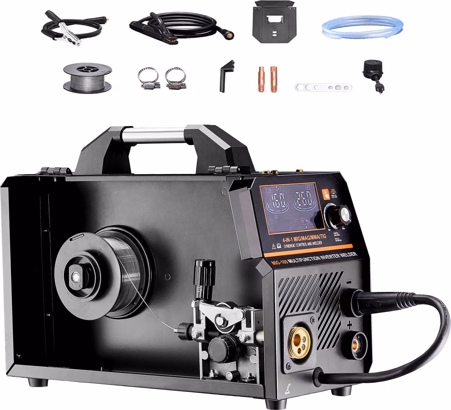 SucceBuy Saldatrice MIG 160A 4 in 1: gas/core di flusso/stick/lift TIG