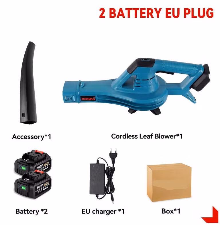 Bladblazer 4500W - Soffiante ad aria ad alta pressione senza fili, inclusi 2 accumulatori