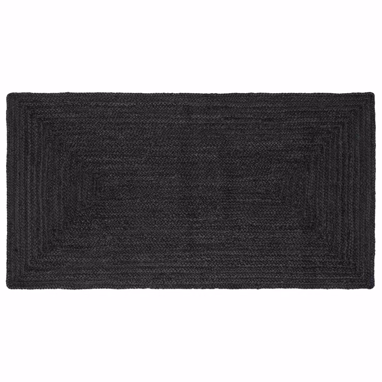 Tappeto da area vidaXL in juta moderno, colore grigio antracite, L 200 cm x P 100 cm