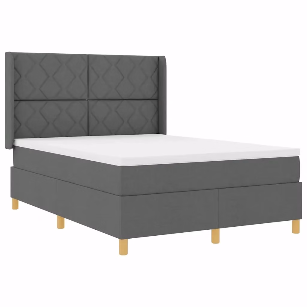 Letto a molle vidaXL con materasso e illuminazione LED sottostante, Grigio, L/P: 160 x 200 cm – 2