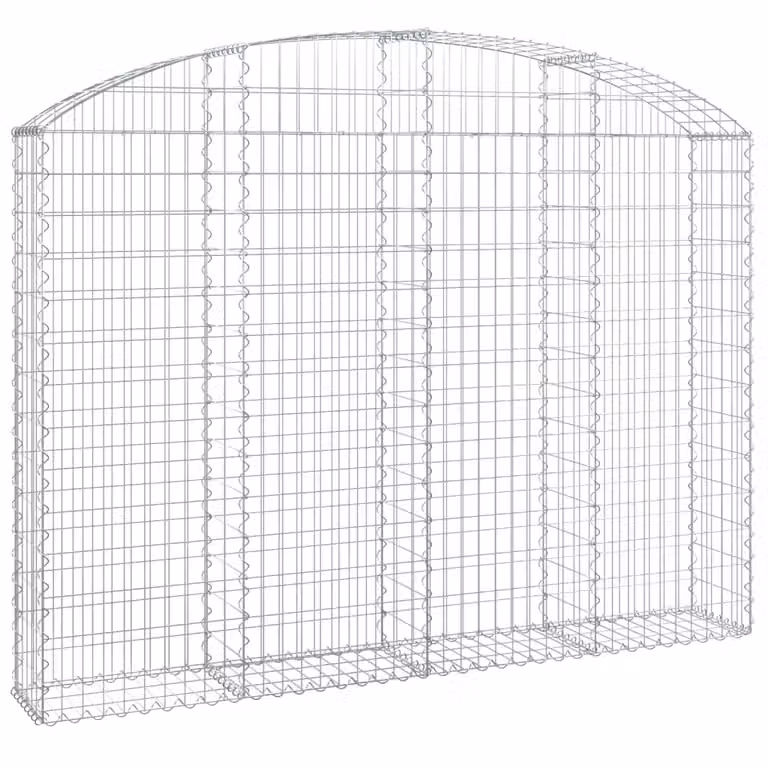 Cesto Gabbione ad Arco 200x30x140/160 cm Ferro Zincato