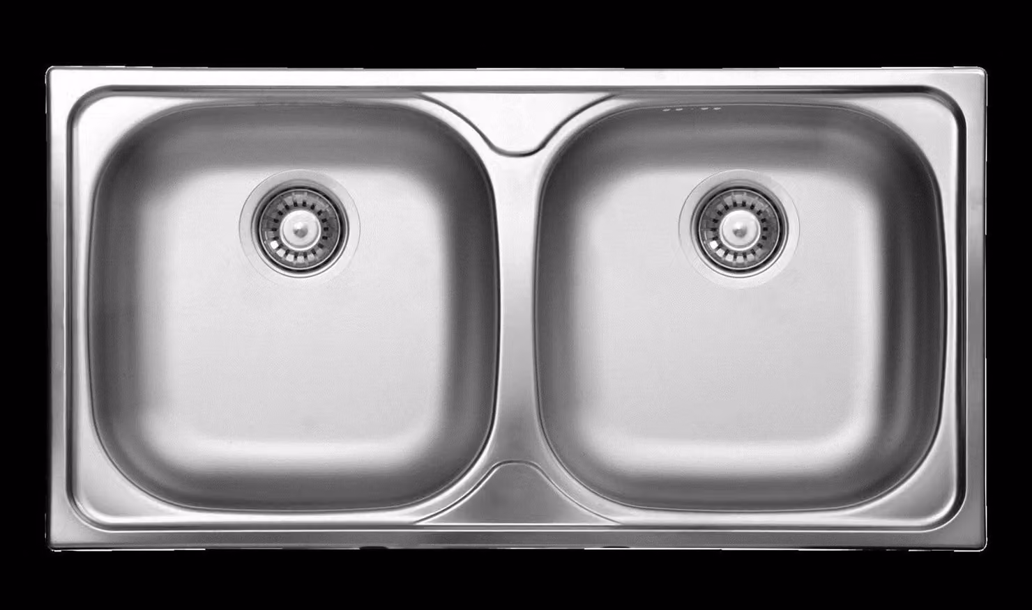 2-bowl steel sink