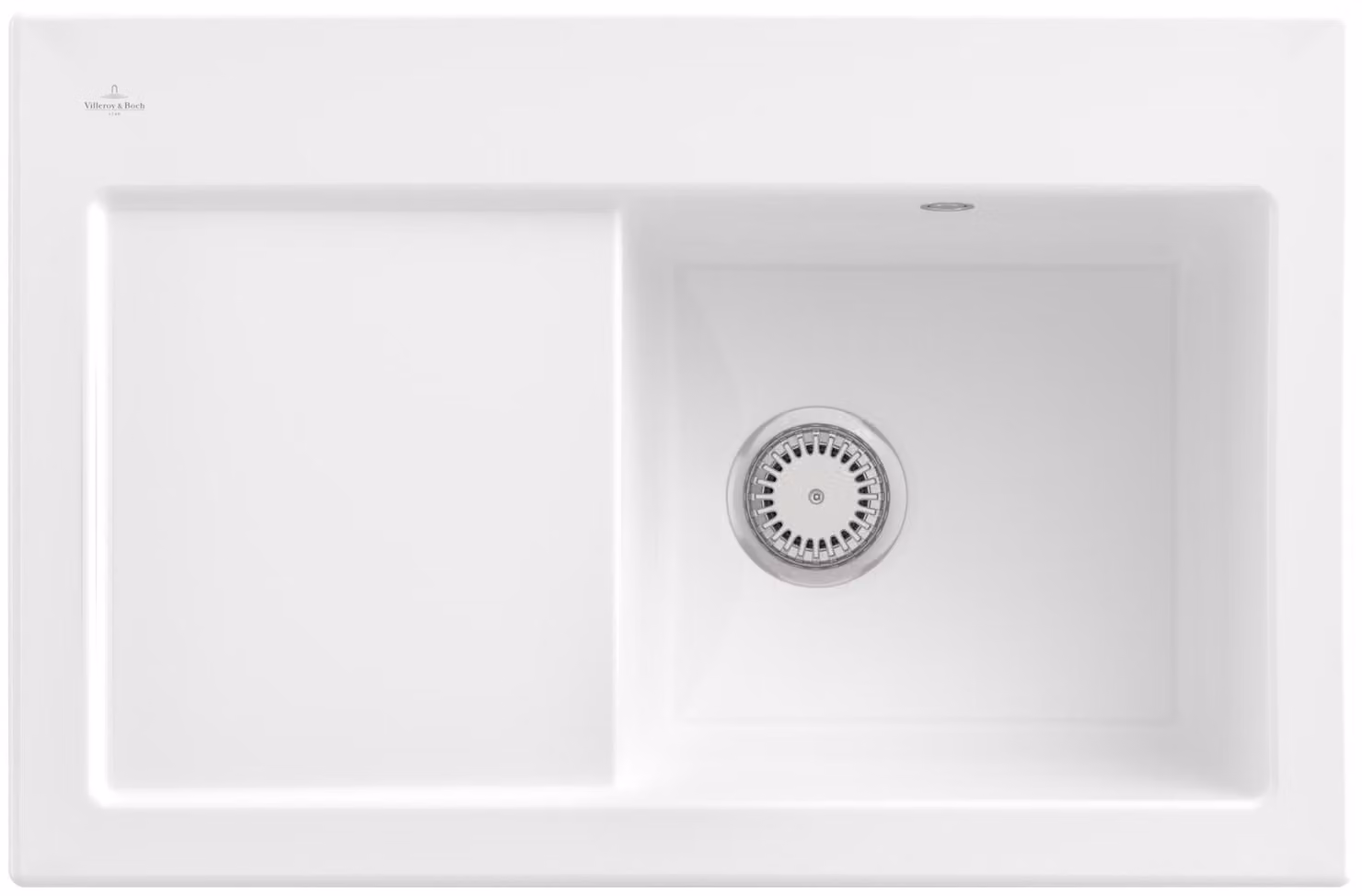 Lavello Villeroy&Boch, lavello da cucina Subway 45 Bianco Alpino 780x510 mm, larghezza mobile sottolavello 45 cm