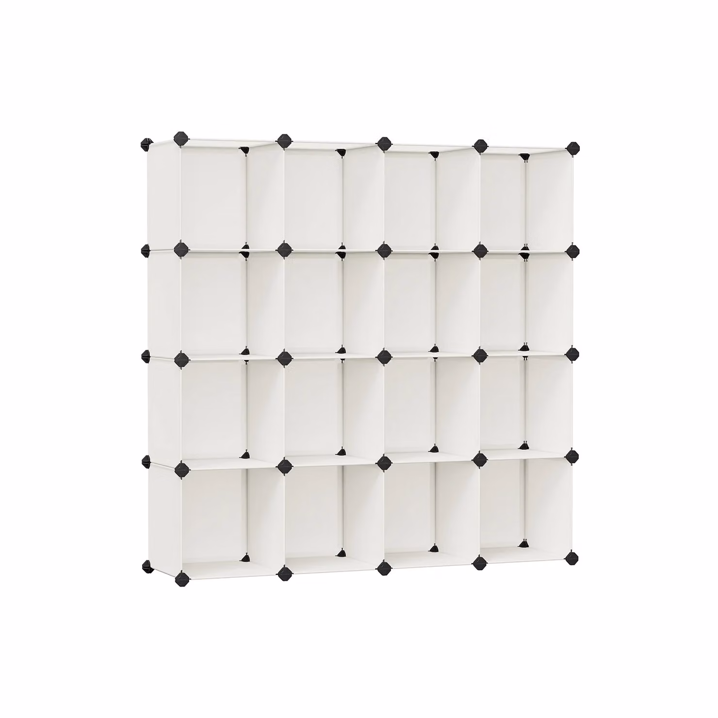 Scarpiera Componibile a Cubi Modulari per Camera da Letto Cabina Armadio, Bianco Crema