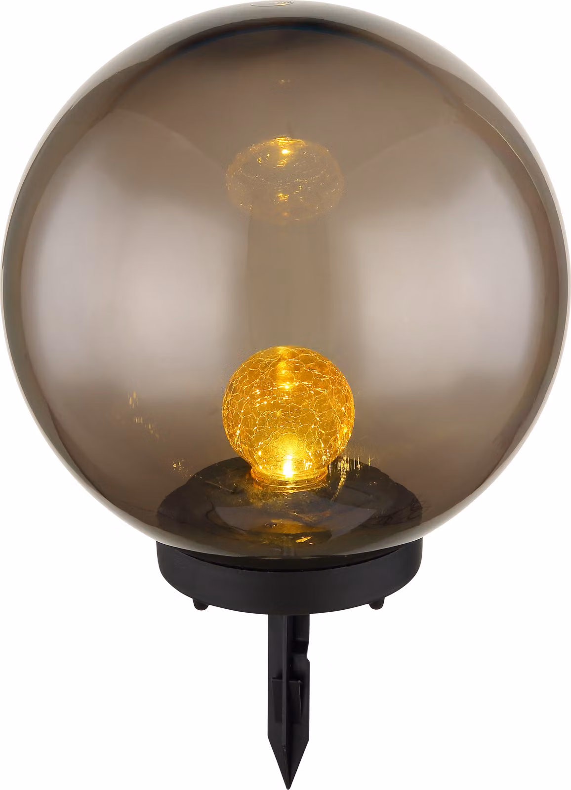 Globo Lighting Luce solare in plastica nera, LED