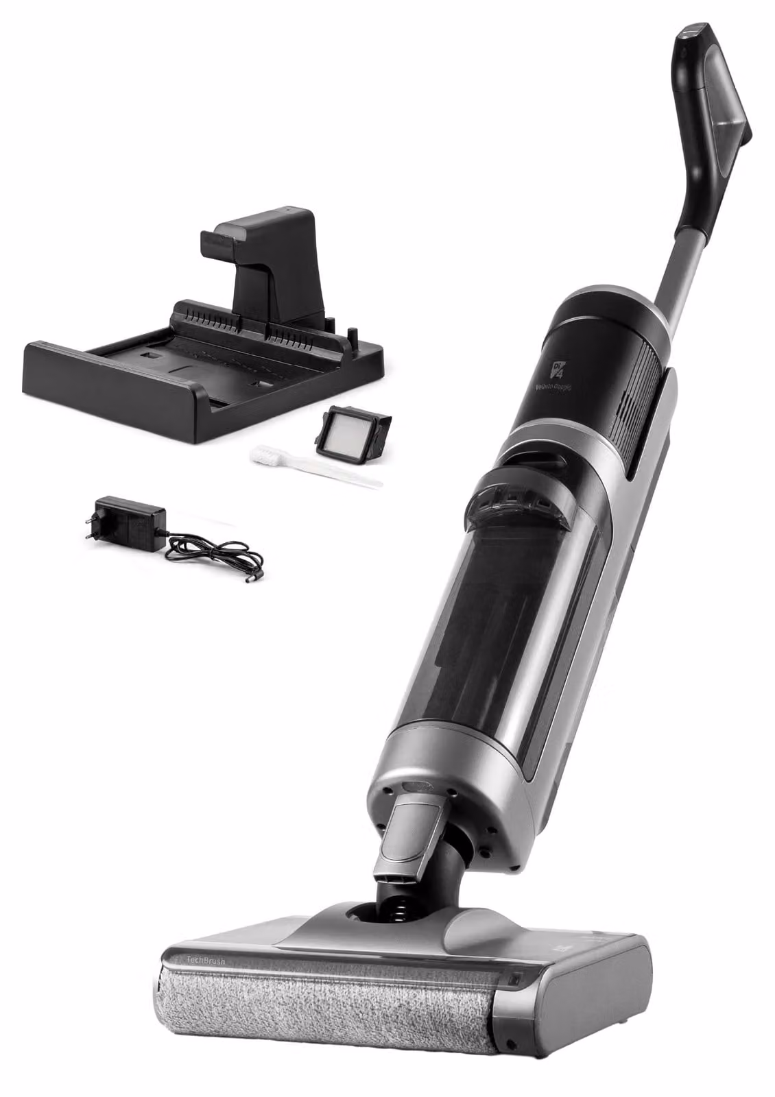 Aspirapolvere e lavapavimenti 2 in 1, potenza 200 W, autonomia 26 minuti, con funzione di pulizia automatica