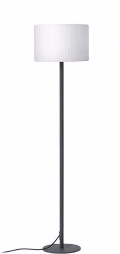 Lampada da terra BOSANNA 150 grigio antracite in raso, ideale per giardino, con protezione IP65 e attacco E27 25W