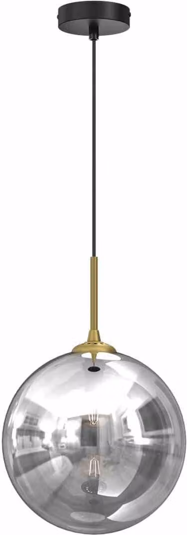 Lampadario REFLEX nero-cromato-oro 1xE27x40W vetro, dimensioni: 90x25x25 cm, IP20 Milagro