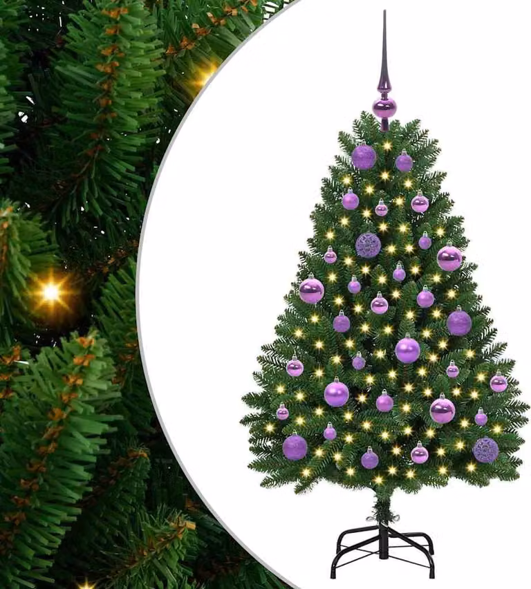 Albero di Natale artificiale Verde 120 cm PVC e Metallo