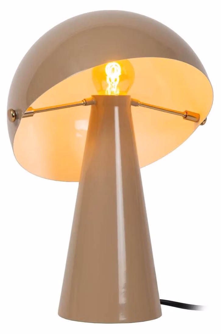 Lucide BARONE - Lampada da tavolo – color taupe, 23 cm, 34 cm