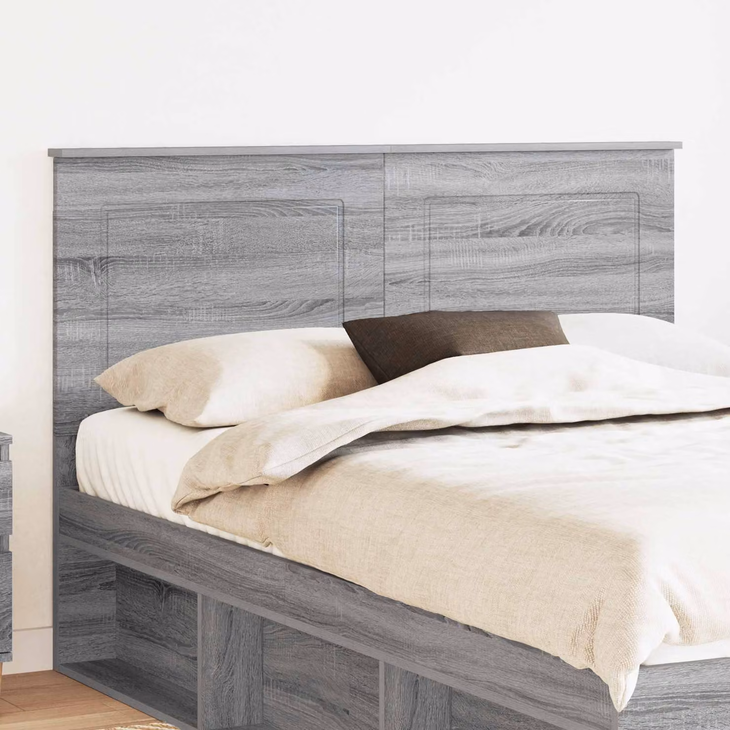Testiera per letto vidaXL in legno ingegnerizzato Sonoma, colore grigio, larghezza: 100 cm