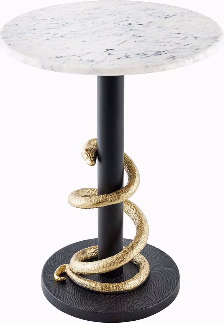 Tavolino da 50 cm in marmo dorato, design moderno per il soggiorno - ACQUISTA ORA