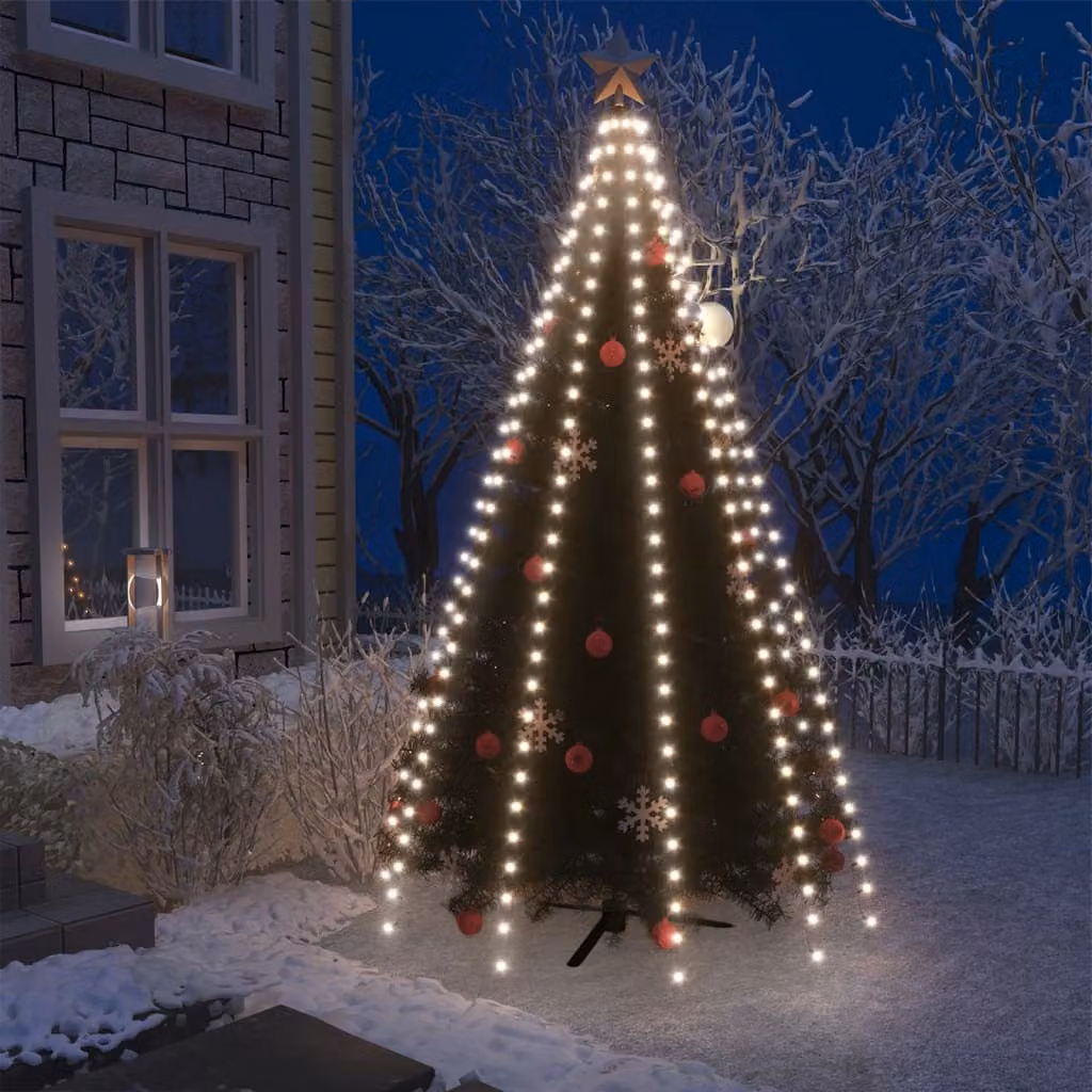 The Living Store Rete luminosa per albero di Natale con 250 LED bianco freddo 250 cm