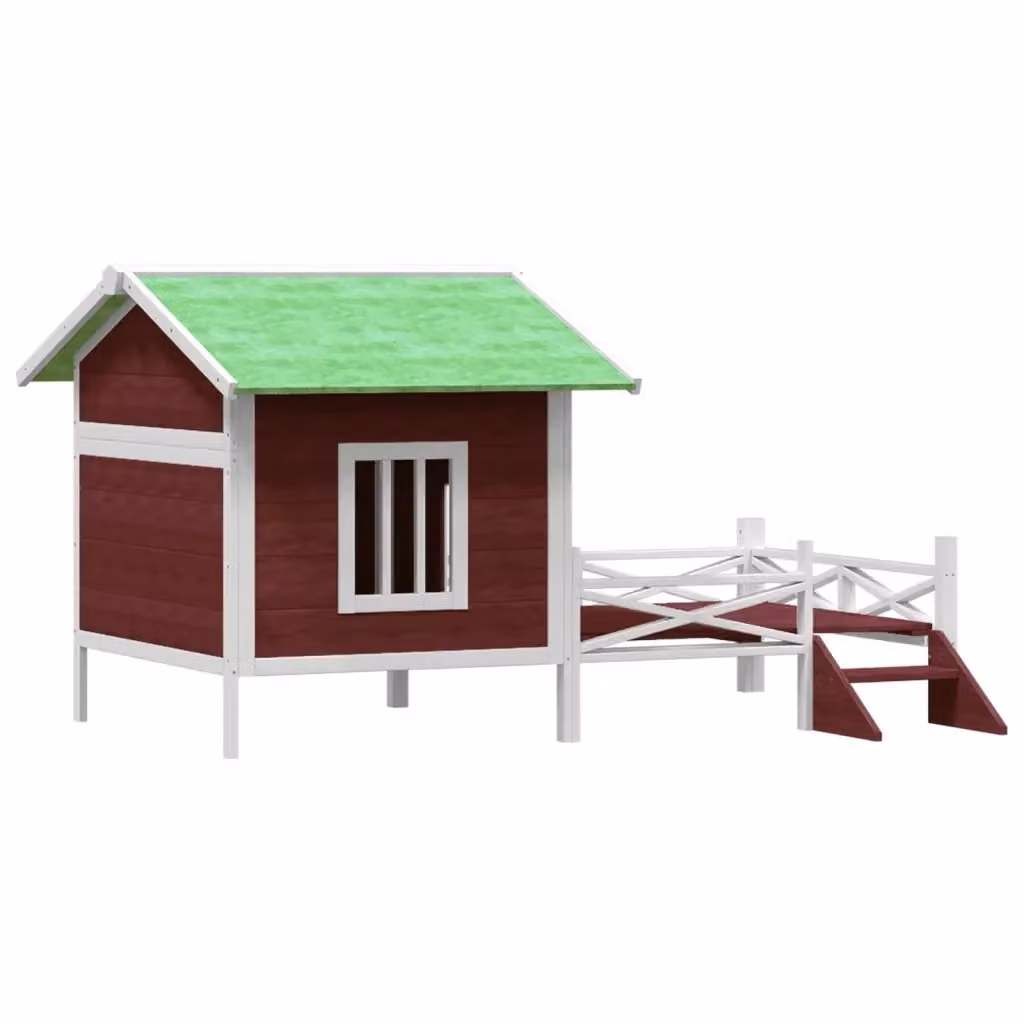 Cuccia per cani Moka vidaXL in legno di pino massello con pavimento rialzato e resistente alle intemperie L/P/H: 159 x 120 x 88,5 cm – 2