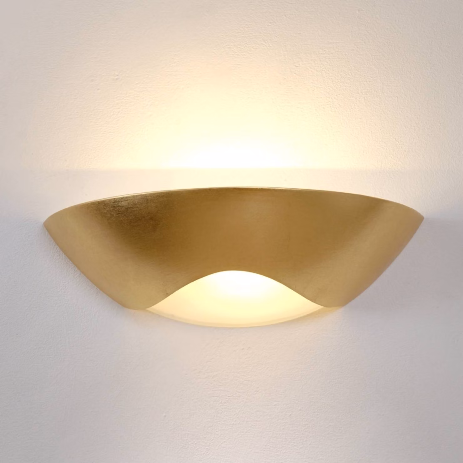 Holländer Applique da parete MATTEO, dimmerabile, Ottone / Oro, Soggiorno / Sala da pranzo, Ceramica, Moderno, Applique