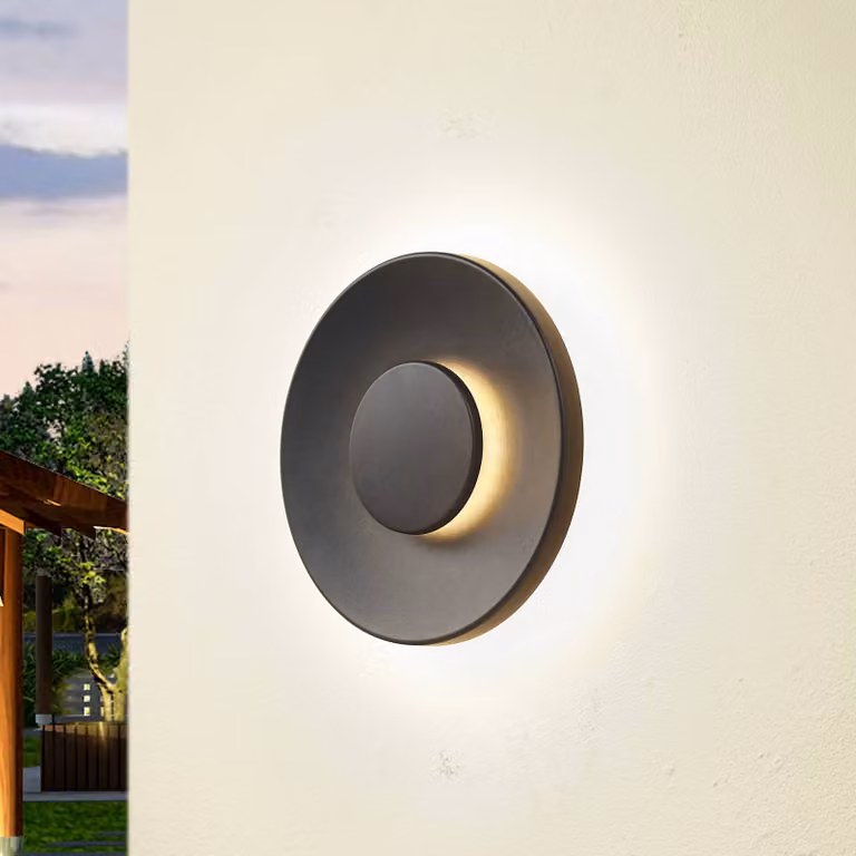 Applique da esterni a LED Kayana Lucande, Nero, Alluminio, Moderno, Applique LED da esterni