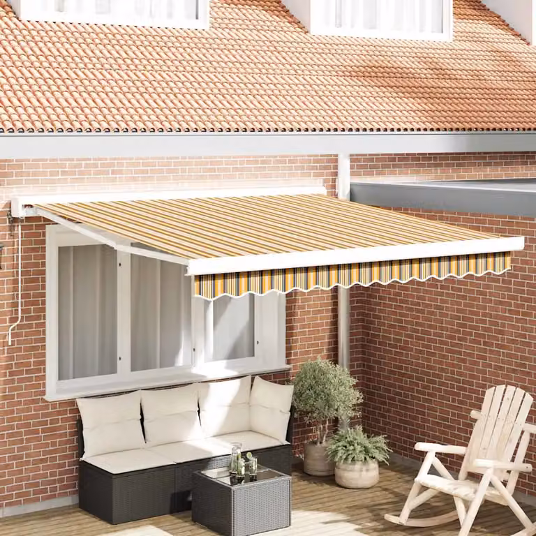 Tenda retrattile vidaXL multicolore in poliestere e acciaio L: 300 cm, P: 250 cm, H: 165 cm