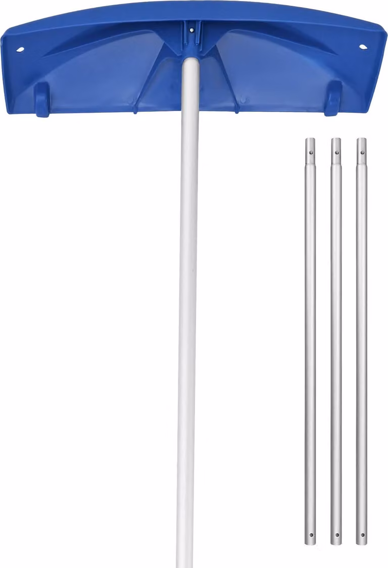 Spazzaneve per tetti - Spazzaneve telescopico con ruote - Lama in PP da 60 cm - Manico telescopico regolabile - Impugnatura antiscivolo - Per neve e foglie