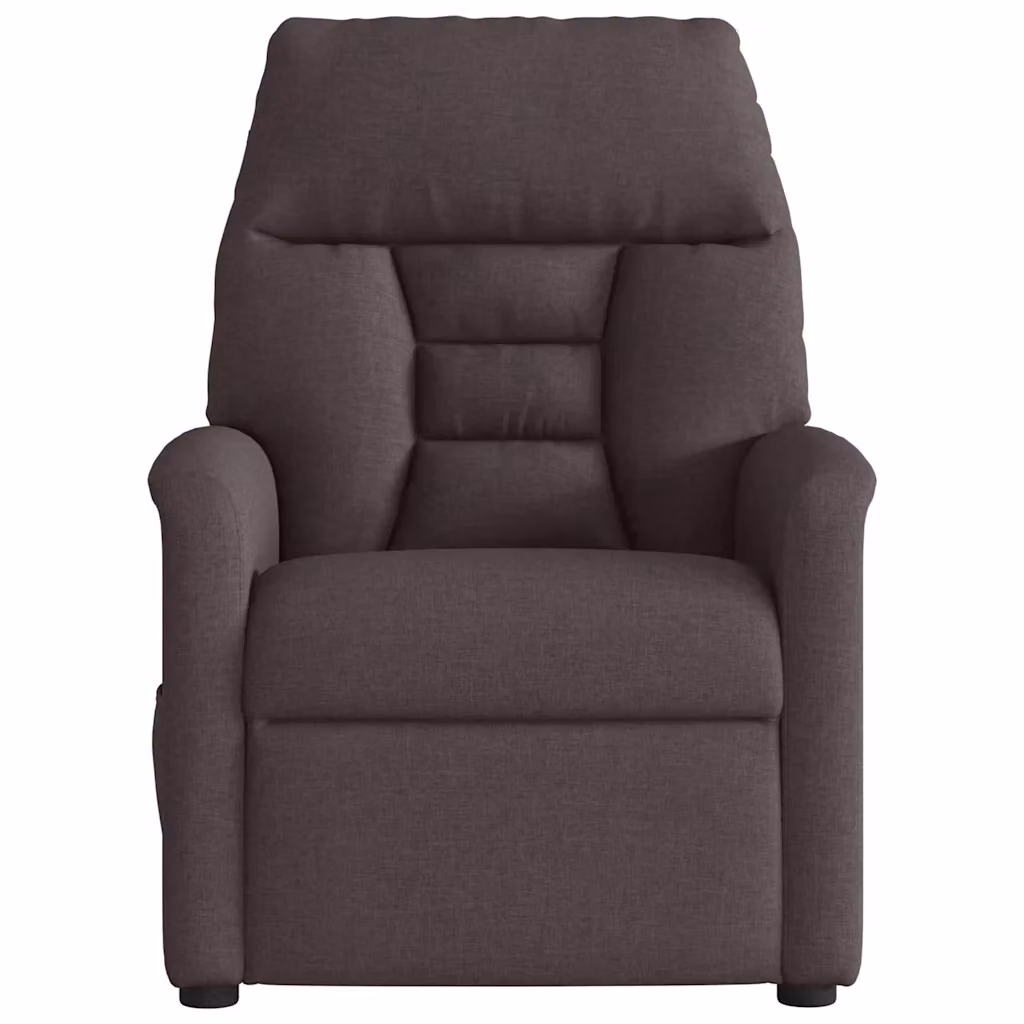 Poltrona Reclinabile Relax vidaXL in Tessuto Marrone con Braccioli e Regolazione Manuale – 2