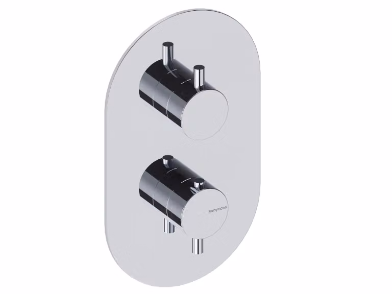 SANYCCESLOOP Miscelatore monocomando da incasso per doccia con termostato, cromato