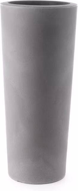 Vaso Teraplast moderno in plastica beige, forma rotonda, H 90 x L 40 x P 40 cm