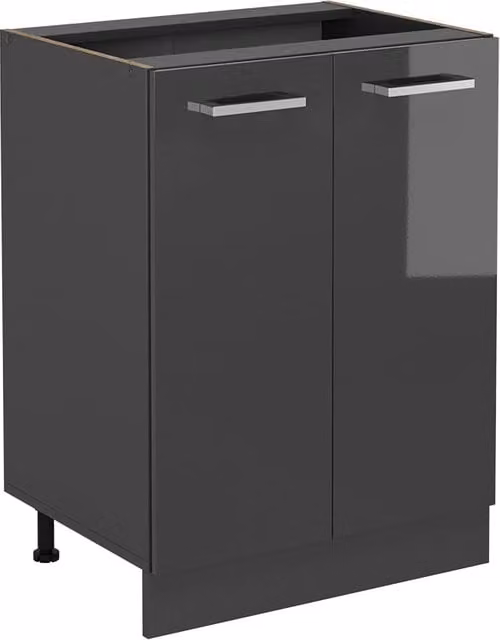 Mobiletto base cucina Vicco R-Line Antracite lucido, Larghezza: 60 cm