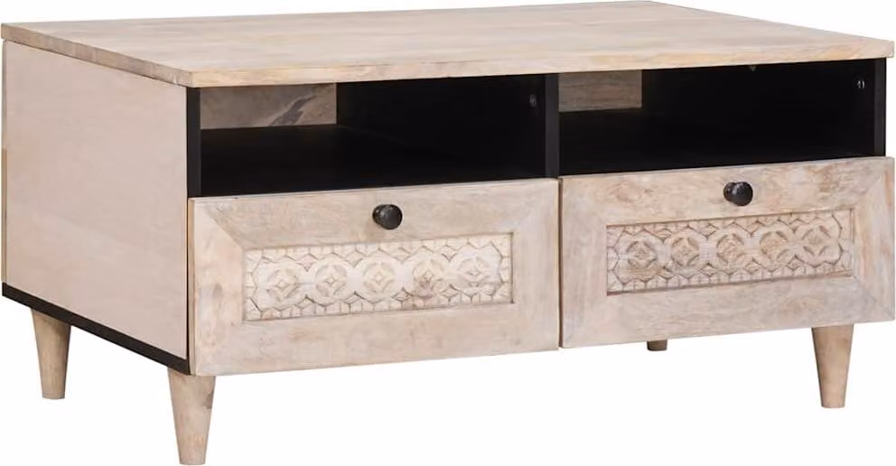 Tavolino da salotto Bianco Sbiancato 80 x 54 x 40 cm
