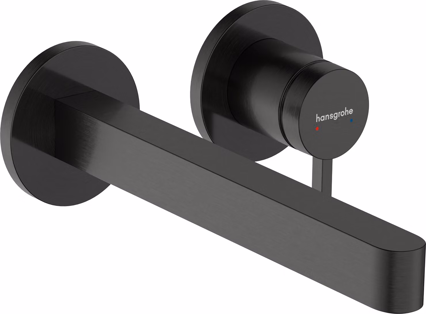 hansgrohe Finoris Mitigeur monocommandé pour lavabo encastré pour montage mural avec bec 22,5 cm, saillie 228 mm, 76050340, 76050340