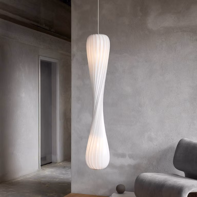 Tom Rossau Lampada a sospensione TR7, dimmerabile, Bianco / Opale, Soggiorno / Sala da pranzo, Plastica, Scandinavo, Lampada a sospensione