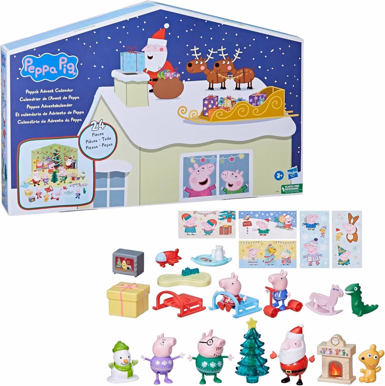Calendario dell'Avvento Peppa Pig con 24 sorprese: giocattoli e adesivi - Giocattoli per bambini