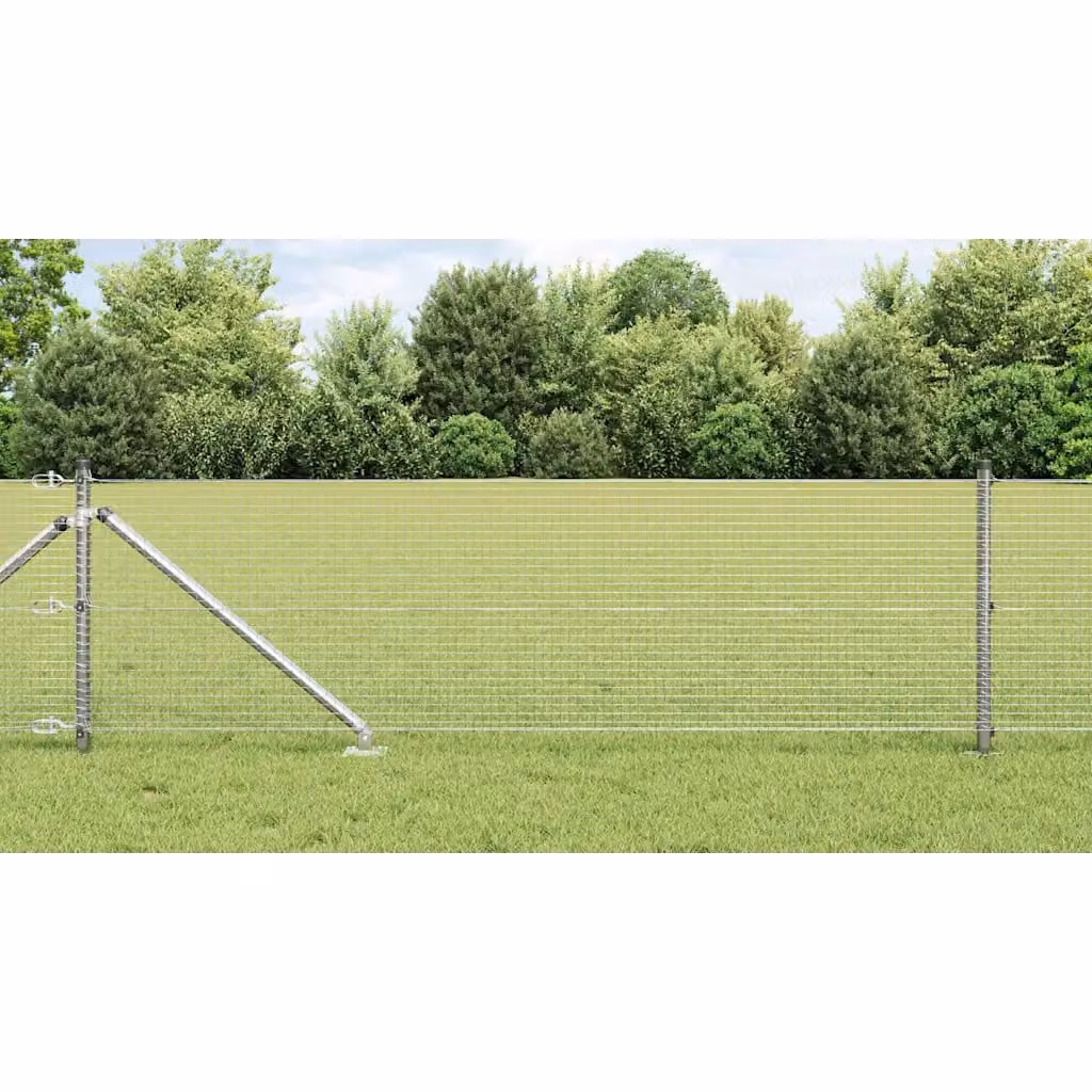 Recinzione in rete saldata con punte vidaXL in acciaio galvanizzato Argento L: 100 cm, H: 60 cm – 1