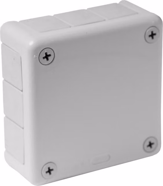 Scatola di derivazione da superficie per ambienti umidi 041-03 Scatola di derivazione con attacco a vite in gomma scatola di derivazione senza filettatura grigio 98x98x42mm ViPlast