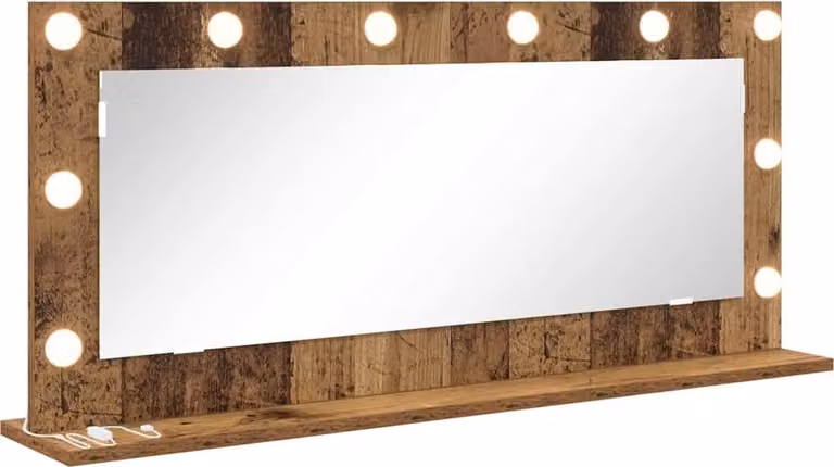 Specchio da Vanità Rettangolare Legno vecchio 100 x 45 x 18 cm
