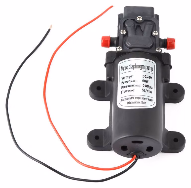 Micro-pompe a membrana, 24V, 60W, portata di 5 litri al minuto, altezza di mandata di 50 metri
