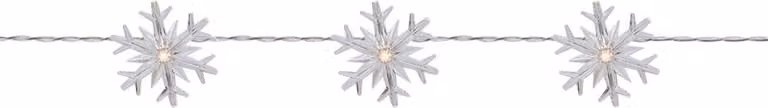 Luci natalizie Izy 10 LED fiocchi di neve L 135cm