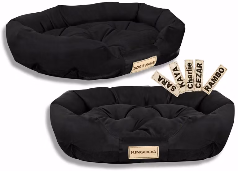 Lettino per cani 100x75 cm personalizzato impermeabile nero