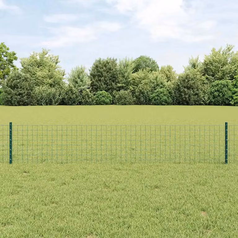 vidaXL Palo per recinzione interrato 5 pz Verde 80 cm