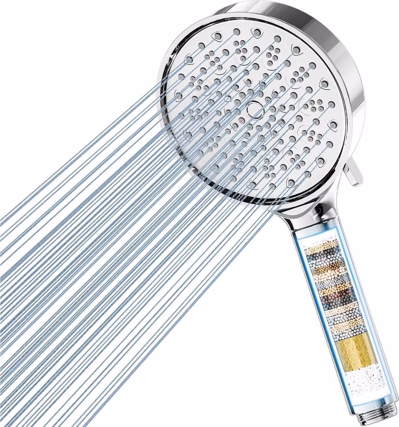 Soffione con filtro e 6 modalità di getto - Doccetta a risparmio idrico