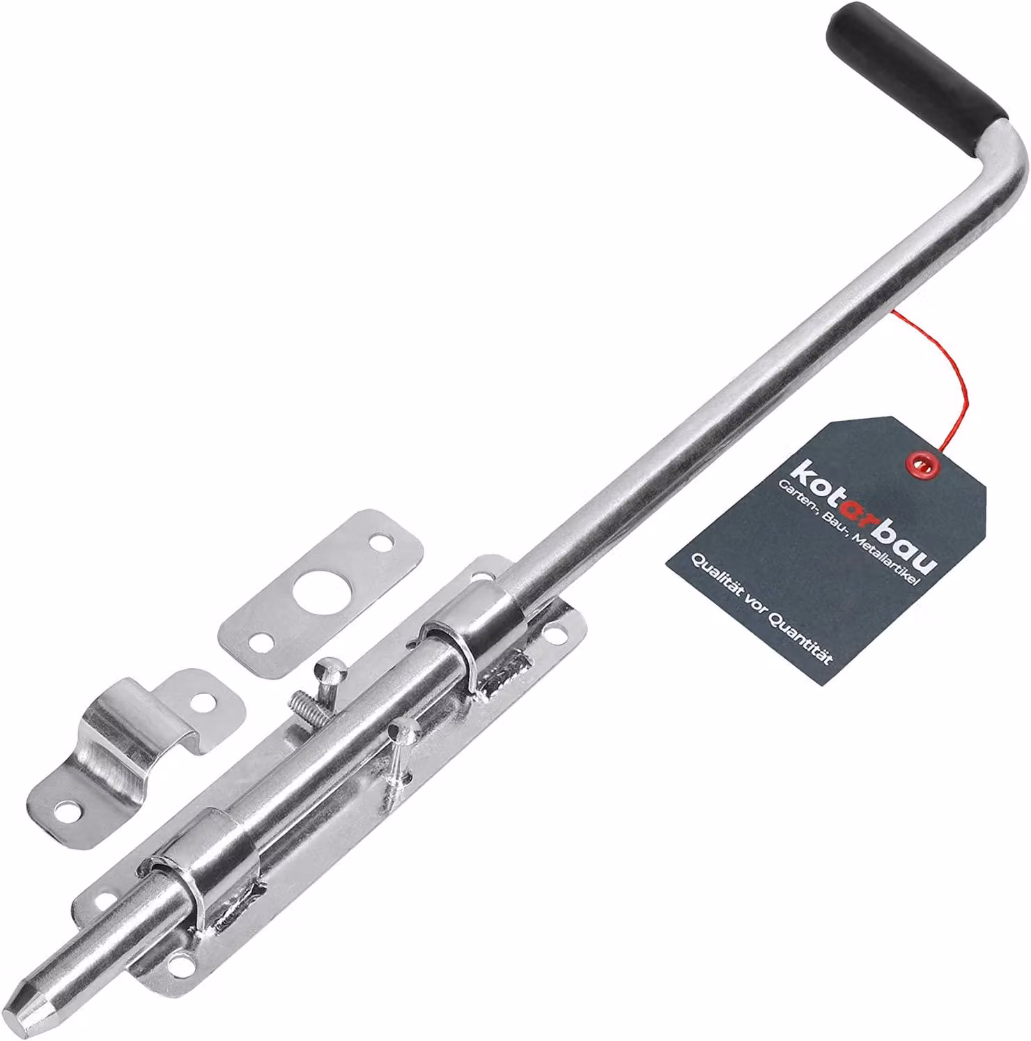 KOTARBAU® Chiavistello Per Porta Acciaio Zincato 42 cm Argento Catenaccio Robusto Per Cancelli Sicurezza Per Garage Catenaccio