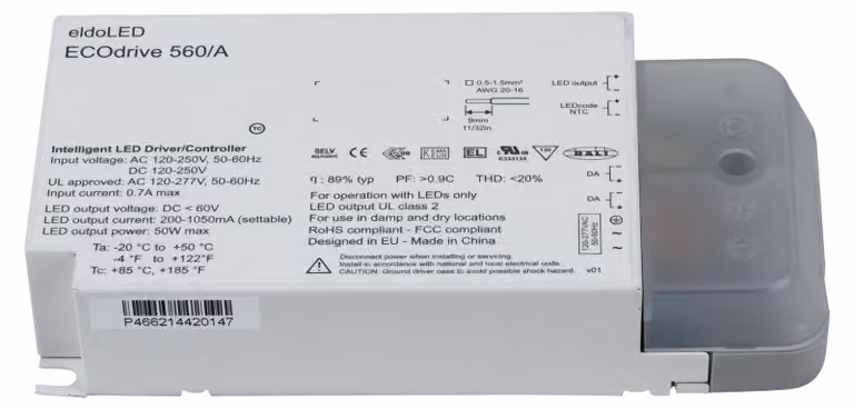 EldoLED ECOdrive 560/A - AC - 50 W corrente costante eldoLED ECO560 A DALI 1 Ausgang