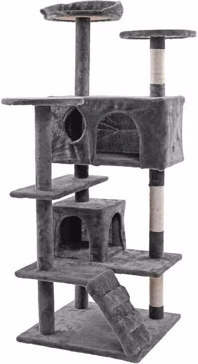 Tiragraffi per gatti Tiragraffi per gatti 130 cm Albero da arrampicata Coco Play tree Grigio chiaro