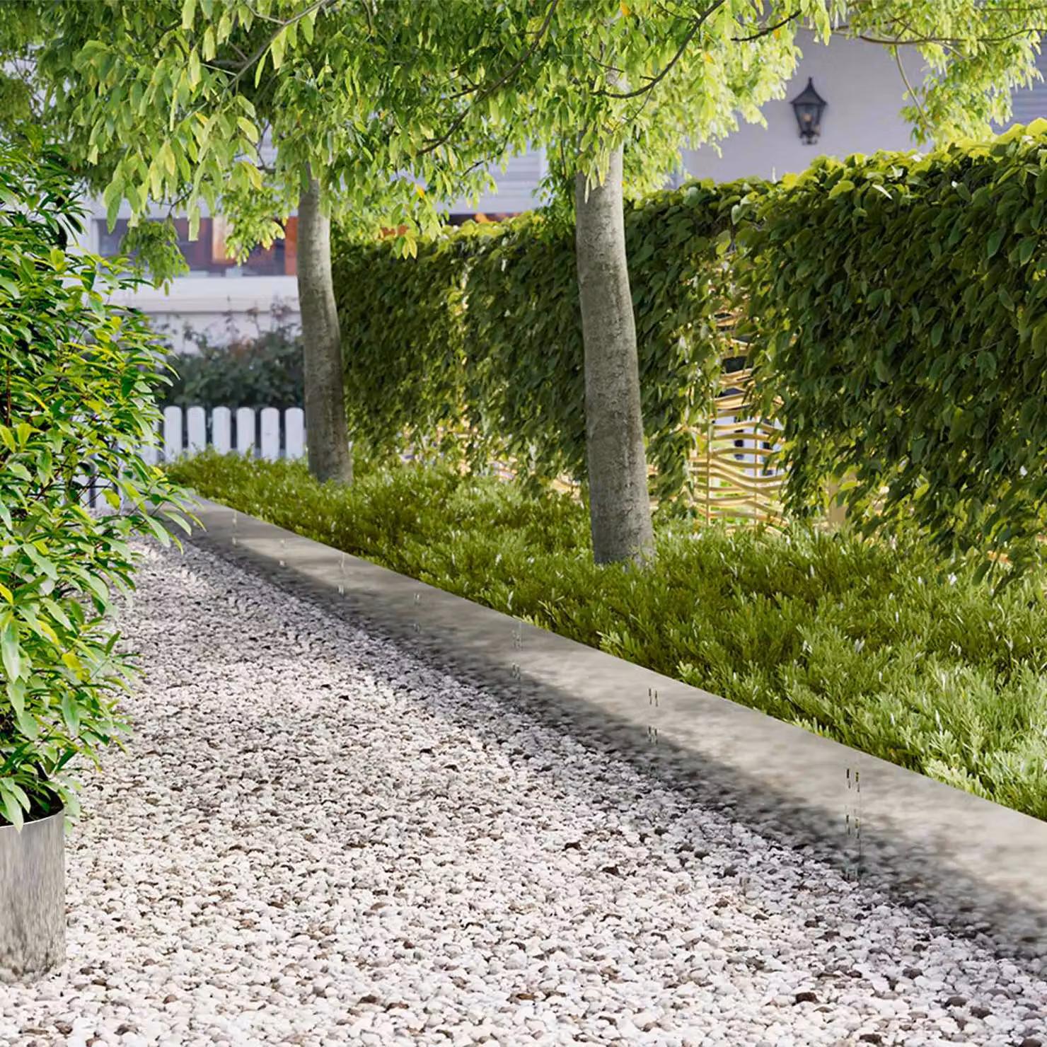 Set di 10 bordure per prato vidaXL in acciaio color argento, 100 x 30 cm