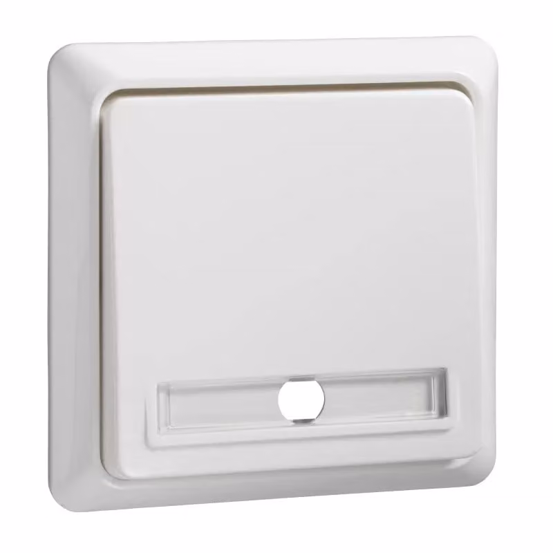 Pulsante rw con etichetta - Contatto di commutazione del pulsante 1 (NO) bianco 502134