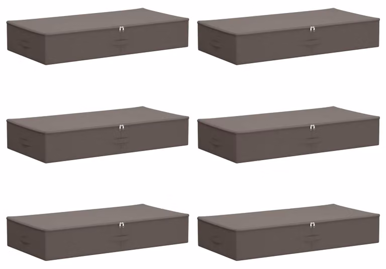 Scatola di Stoccaggio 6 pcs Grigio 90 x 48 x 15 cm