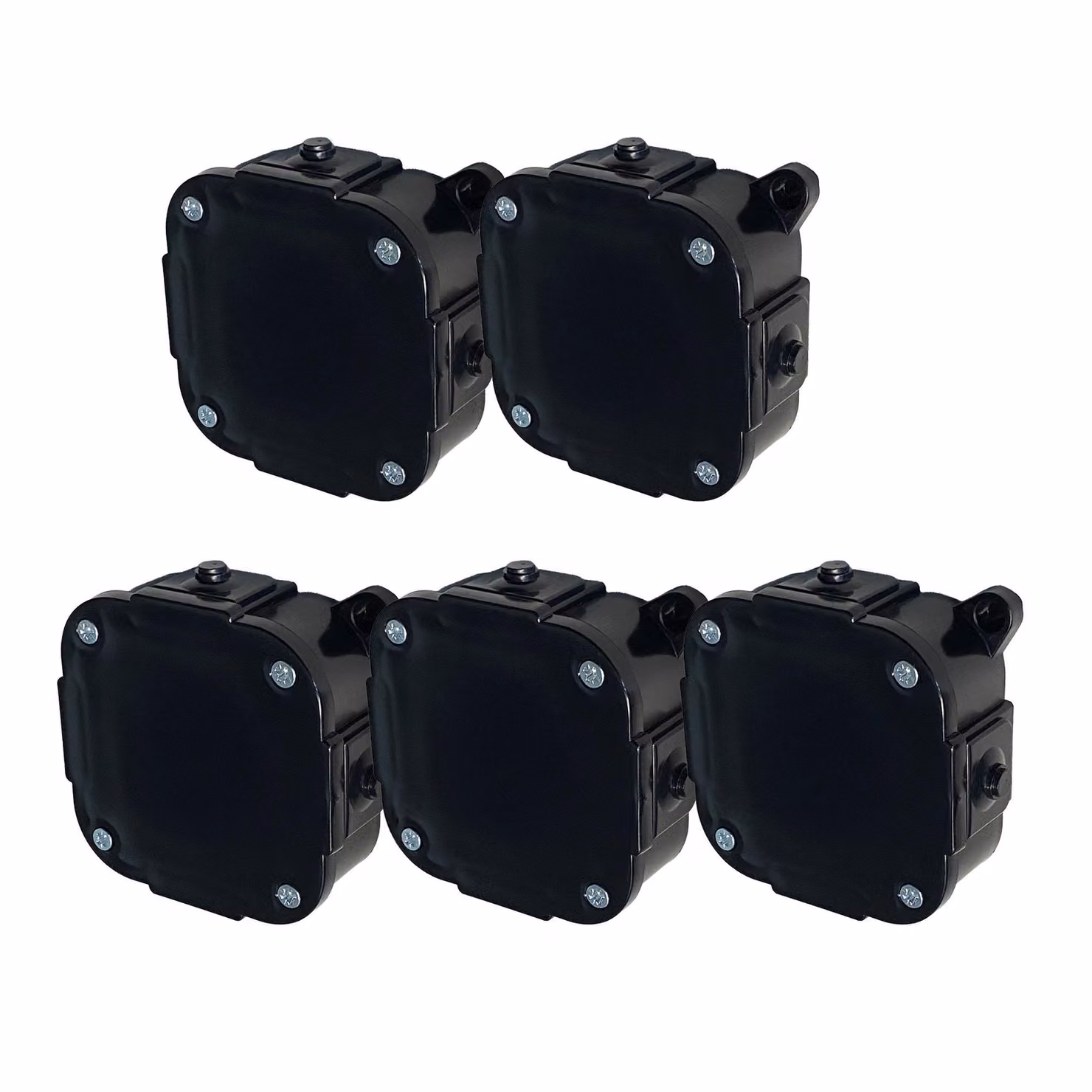 5x scatola da incasso 88x88x40mm IP44 400V con terminali neri VP-74 EDO777933 EDO Technic