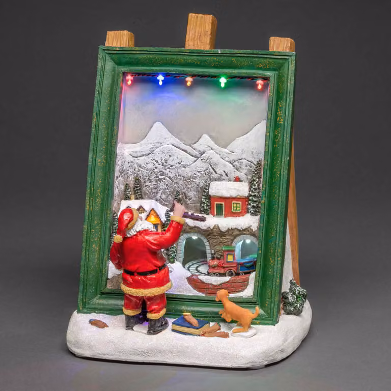 Konstsmide Calendario LED di Babbo Natale, con animazione